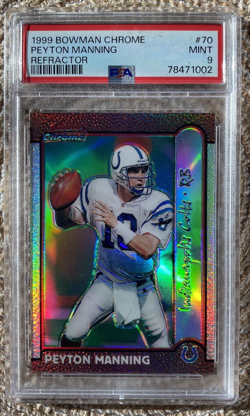 1999 Bowman Chrome Peyton Manning #70 Refractor PSA 9 Mint