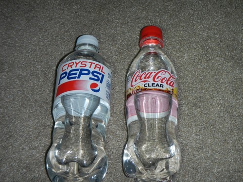 rare CLEAR CocaCola Coke  Crystal Pepsi Soda fresh Japan Limited Edition bottle