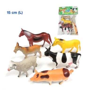 PCS Farm ANIMALS TOY SET FIGURINES Pretend Play KIDS CHILDREN
