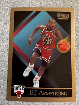 1990-91 SkyBox B.J. Armstrong Rookie Card #37 3 Time NBA Champion Chicago Bulls