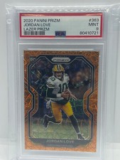 2020 Prizm Jordan Love Orange Lazer Prizm Rookie Card SP PSA 9