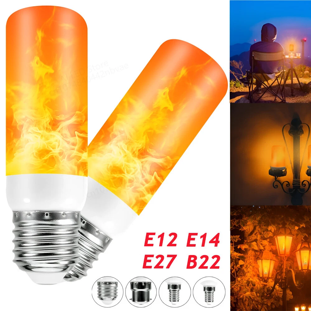 E12 led 2024 flicker flame bulb
