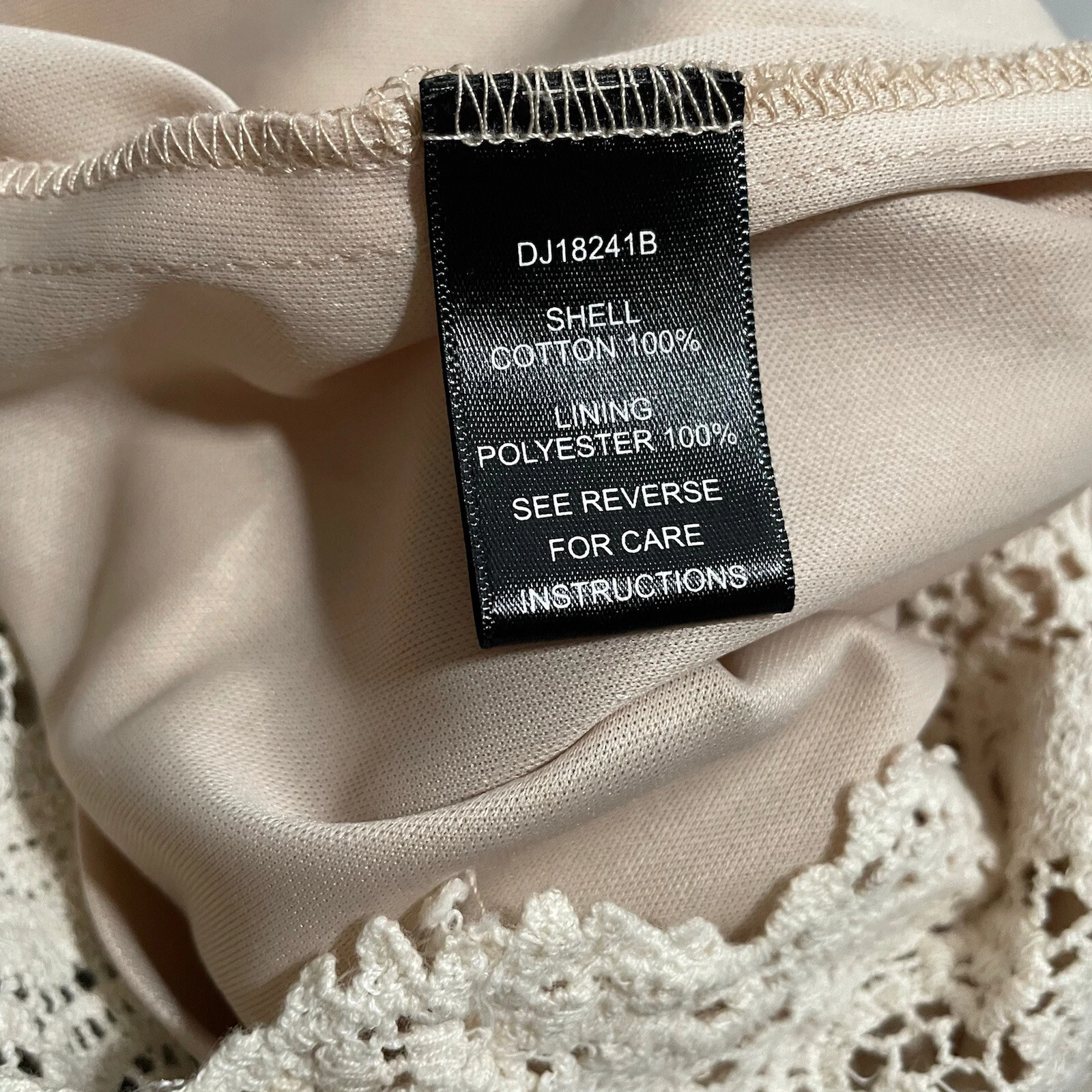 OFF WHITE Lulus tubino tubino matita bodycon abito bianco sporco pizzo aperto dietro foderato taglia small