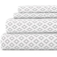 Kaycie Gray Fashion 4 Piece Ultra Soft 100 Microfiber Polaris Bed Sheet Set