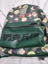 Attack On Titan Chibi Mini Kids Backpack Green Bio World NWOT