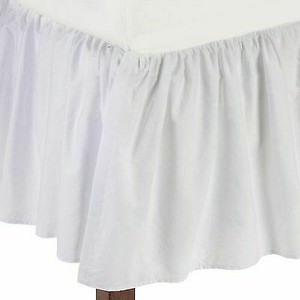 American Baby Company 100% Cotton Percale Ruffle Crib Skirt, White (7783428313428)