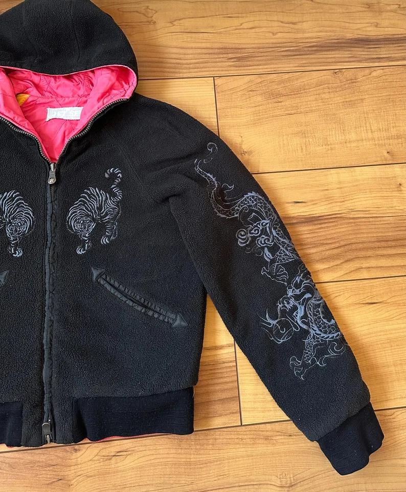 100%ORIGINAL VINTAGE JSX JET-SET WENDE JACKE GR.1 S TIGER STICKEREI - Bild 4 von 4