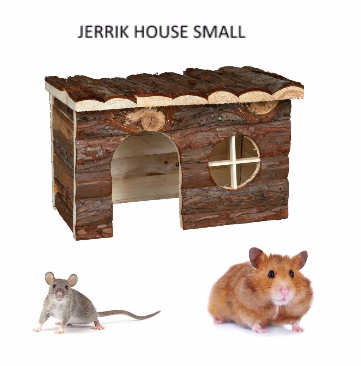 TRIXIE JERRIK SMALL ANIMAL NATURAL WOODEN HOUSE CHINCHILLA HAMSTER