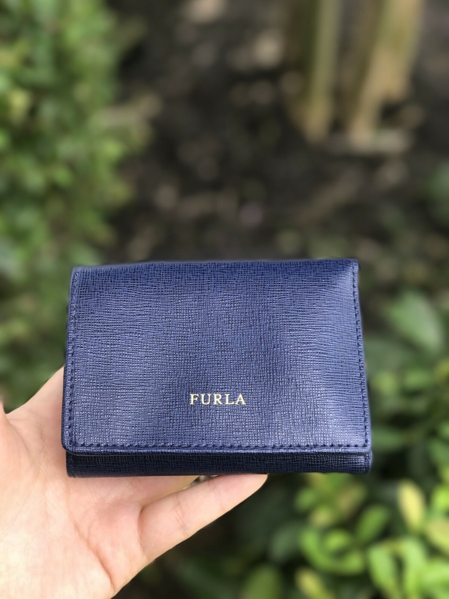 NWT FURLA Classic Small Saffiano Leather Tri Fold ID Snap