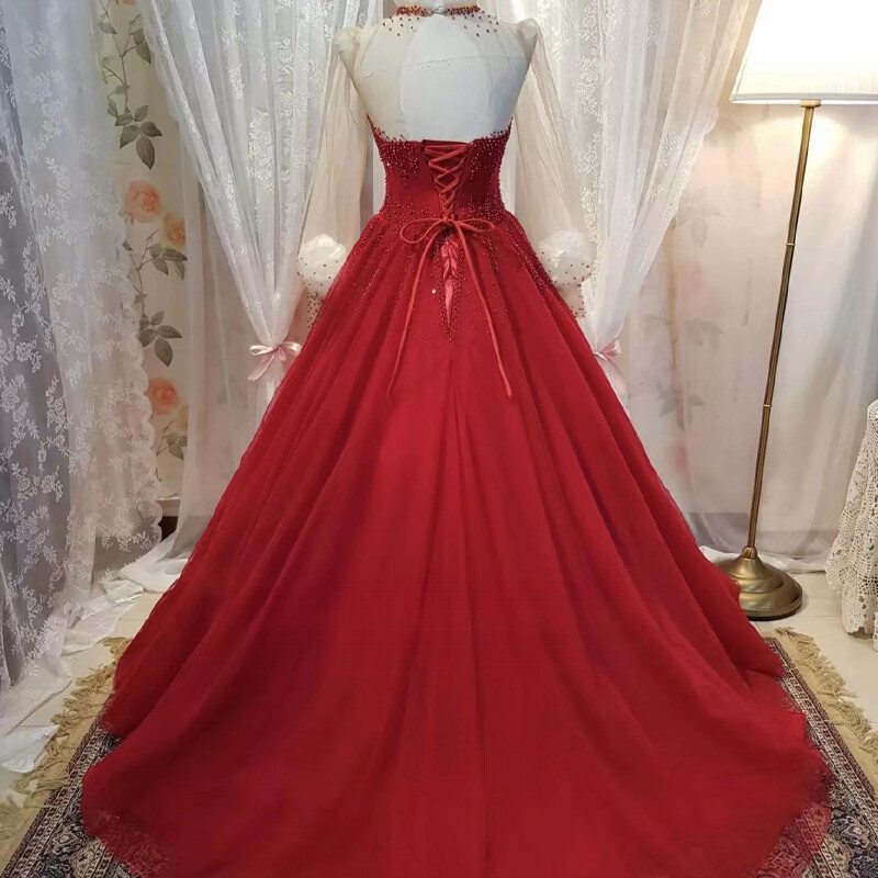 red silk off the shoulder dress Beaded Sequin Long Formal Slit Prom Dress Adora Design 3391 – The Dress  Outlet main image 0