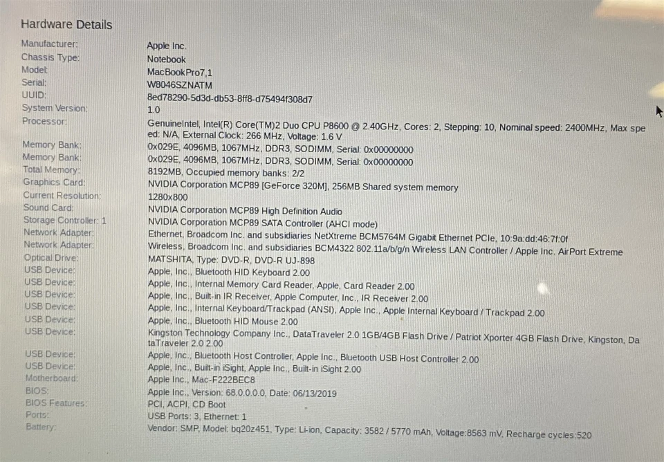 Apple MacBook Pro A1278 13" Notebook C2D i5 i7 CPU 8GB RAM *No HDD / PS* Lot 4 - Image 3 of 4