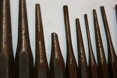 Proto Punch Chisel Set 12 Piece Tool Kit Steel Black Oxide Pouch