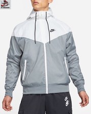 Nike Sportswear Windrunner con cappuccio grigio/bianco/nero taglie medie - nuovo con etichette