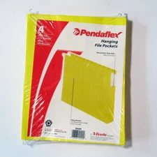 NEW Pendaflex Esselte Hanging File Expansion Pockets 3.5" Yellow