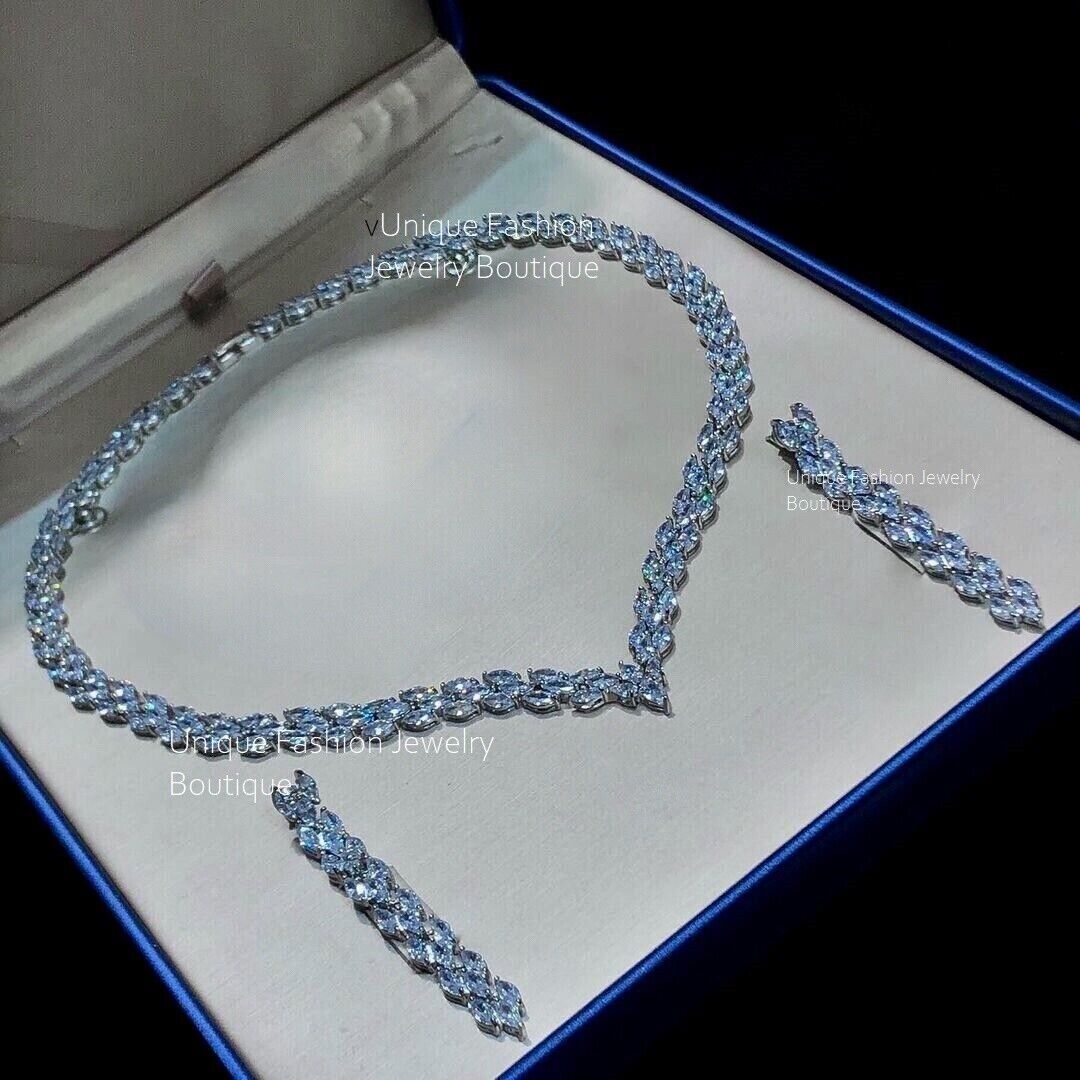 Diamond Tennis Chain Set x White Gold - Savage | Luxury