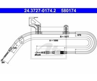 Seilzug, Feststellbremse Ate 24.3727-0174.2 FüR Vw Passat
