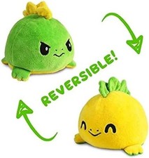 TeeTurtle - The Original Reversible Dinosaur Plushie - Green  Yellow Stegosauru