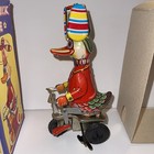 Key Wind-up Tin Toy Blechspielzeug BLIC Circus Duck Bike Tricycle works In Box — photo 4