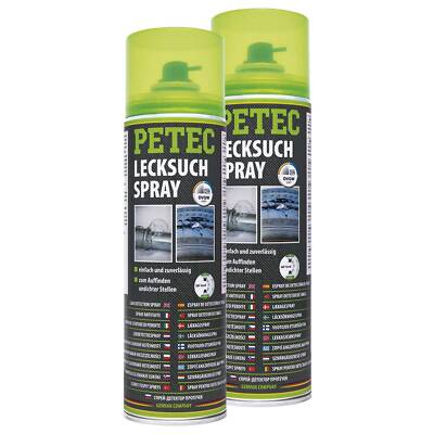 Lecksucher Leckfinder Lecksuch Spray Prüfflüssigkeit PETEC 70750 2 X 400 ml