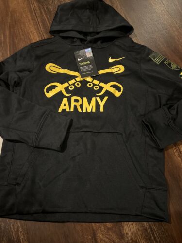 New Nike Youth Army Black Knights Hooded Sweatshirt Size Kids Medium Hoodie - Afbeelding 1 van 4