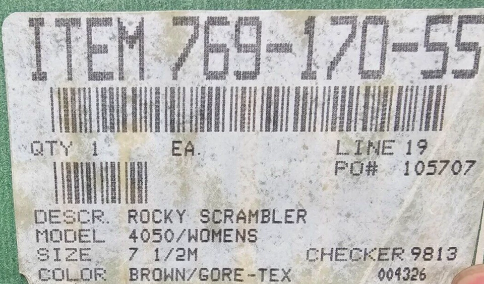 Botas de caminhada vintage Rocky Gore-Tex Scrambler tamanho 7,5M couro marrom/bege 4050 - Imagem 3 de 4