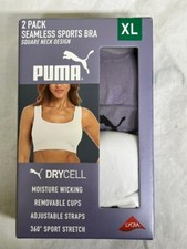 NEW PUMA Women's Performance 2-Pack Seamless Sports Bras for Women XL 122