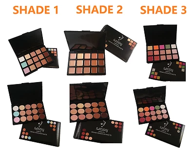 SLEEKY 15 Farben Concealer Palette Gesicht Make-up Kontur Bronzer Creme mit Pinsel 3 Typ