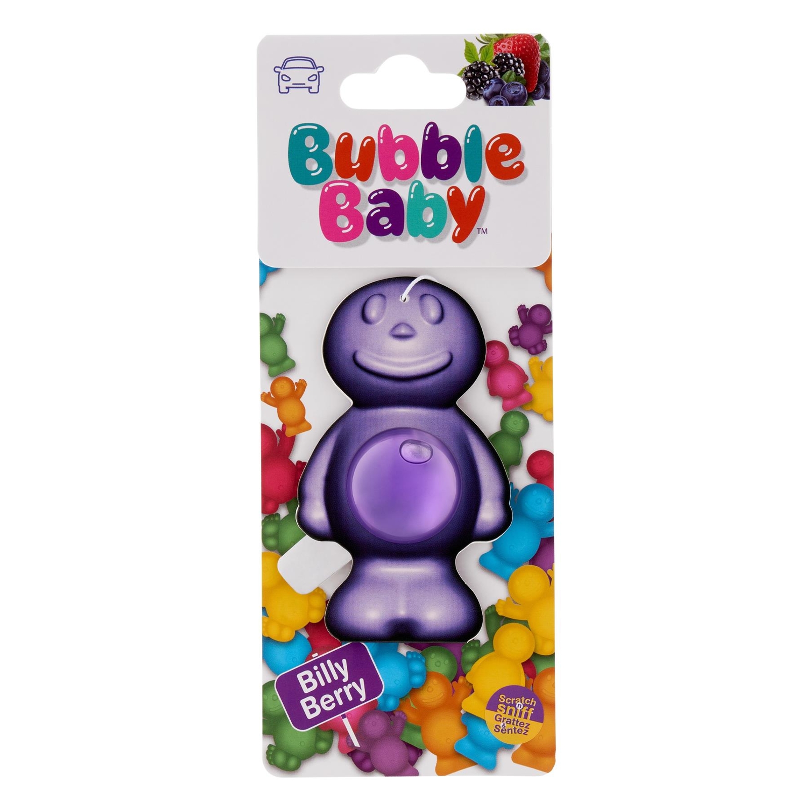 1x Bubble Baby Carded Membrane Air Freshener Fresh Berry Scent Car Caravan Home