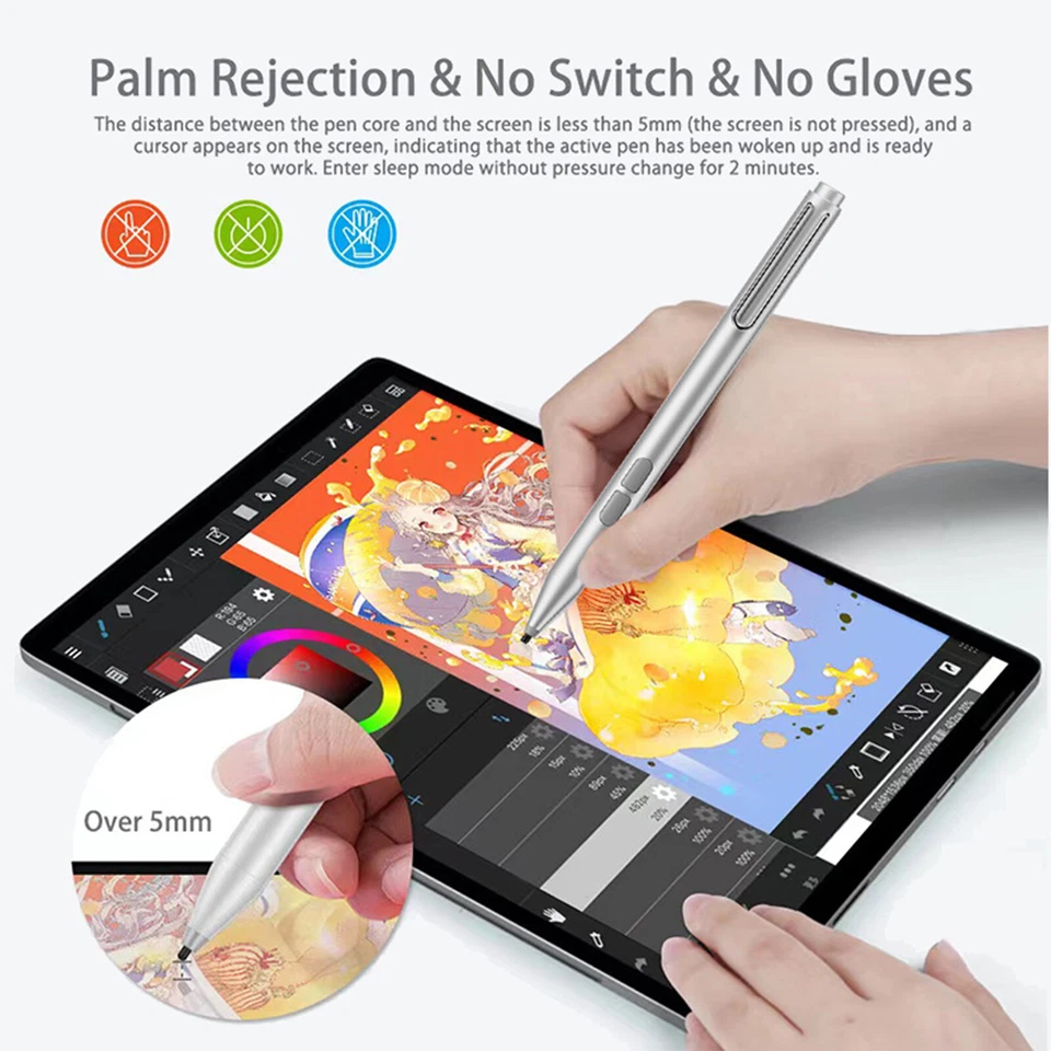 Tablet Stylus Pen For Microsoft Surface Pro 3 4 5 6 7 8 9 Go X Book Laptop Pen - Image 2 of 4