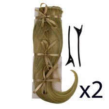 Hair Extensions Clip In 2 Piece Ken Paves Hairdo Sandy Blonde Fashion 16" x2