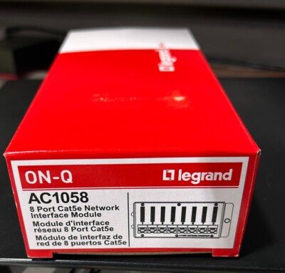 On-Q/Legrand AC1058 8-Port Cat5e Network Interface Module. Brand New!