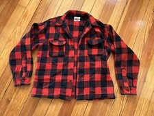 Camisa de franela vintage años 60 The Maine Woodsman Congress lana a cuadros botones para hombre