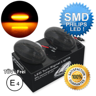 2x LED SEITENBLINKER BLINKER SCHWARZ FÜR MERCEDES W168 W639 W447 SMART W450 W452
