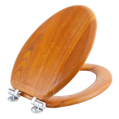 Wood Toilet Seat Elongated with Soft CloseEasy CleanQuick-Release HingesElong...