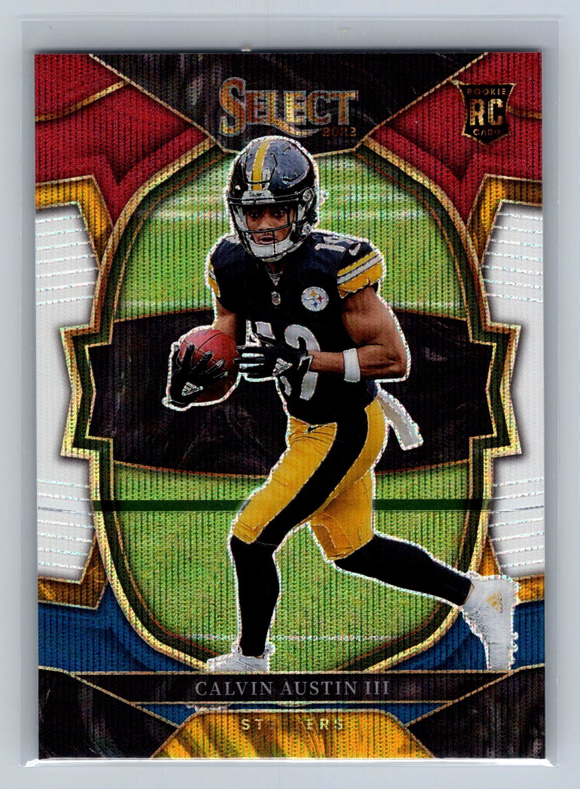 2022 Select Calvin Austin III Tri-Color Prizm #65 #/249 Pittsburgh Steelers