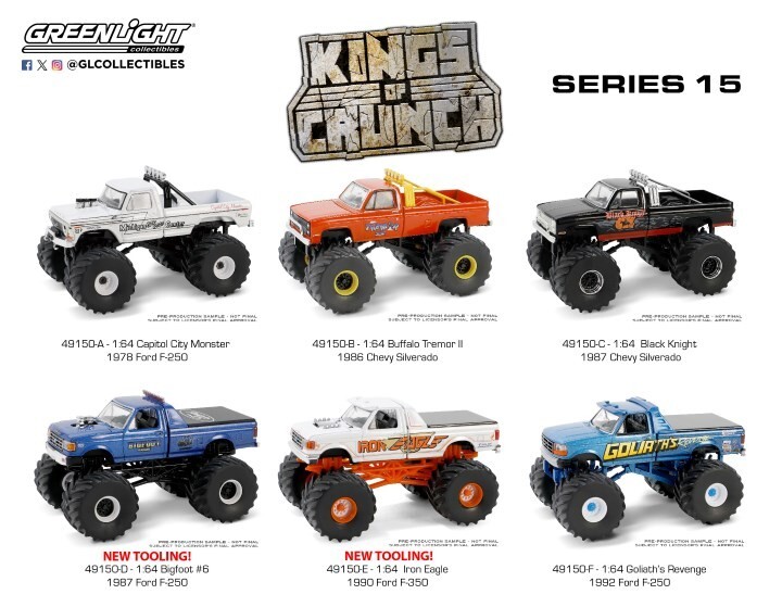GREENLIGHT KINGS OF CRUNCH 2024 SERIES 15 COMPLETE SET OF 6