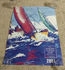Volvo Leukemia Cup Regatta 2001 Boat Racing Sailing Yacht Poster Print Art VTG