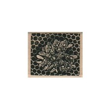 Mounted Rubber Stamp, Bumble Bee, Bee, Honey Bee, Bumblebee, Honey, Honeycomb