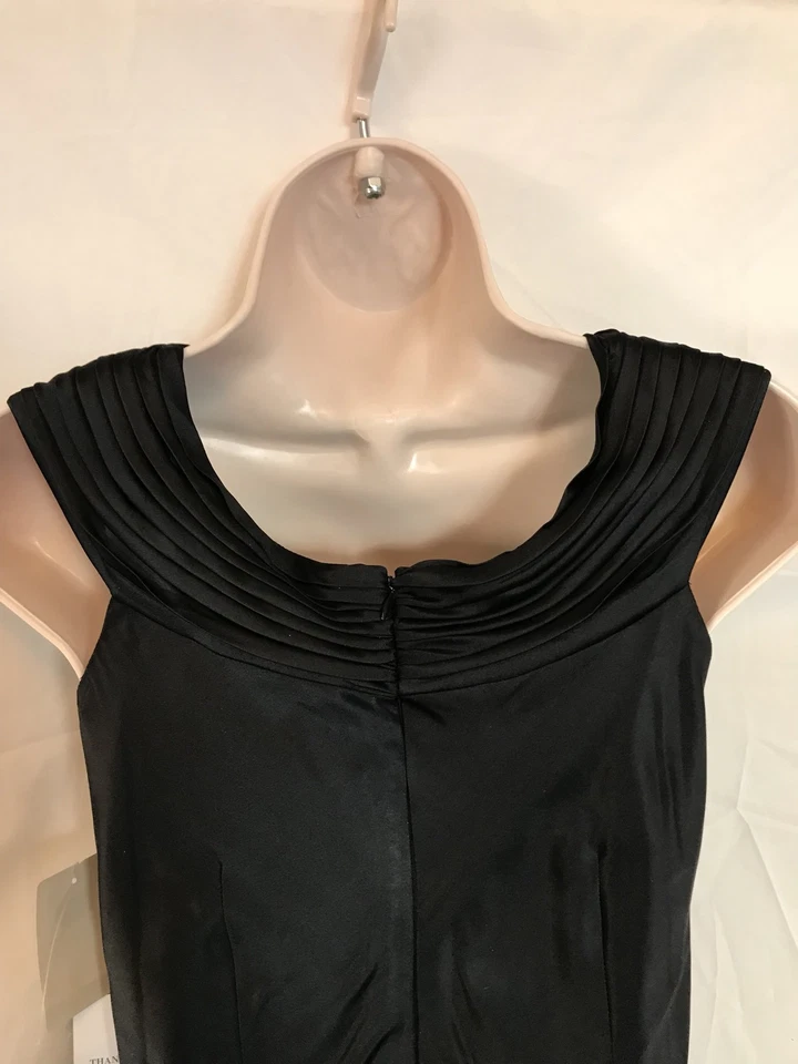 $418 ++ NWT Sz 2- Aidan Mattox Long Off The Shoulder Dress Black - Изображение 4 из 4