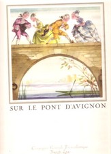 Menu du paquebot LIBERTE par Jean-Adrien Mercier sur le pont d'avignon