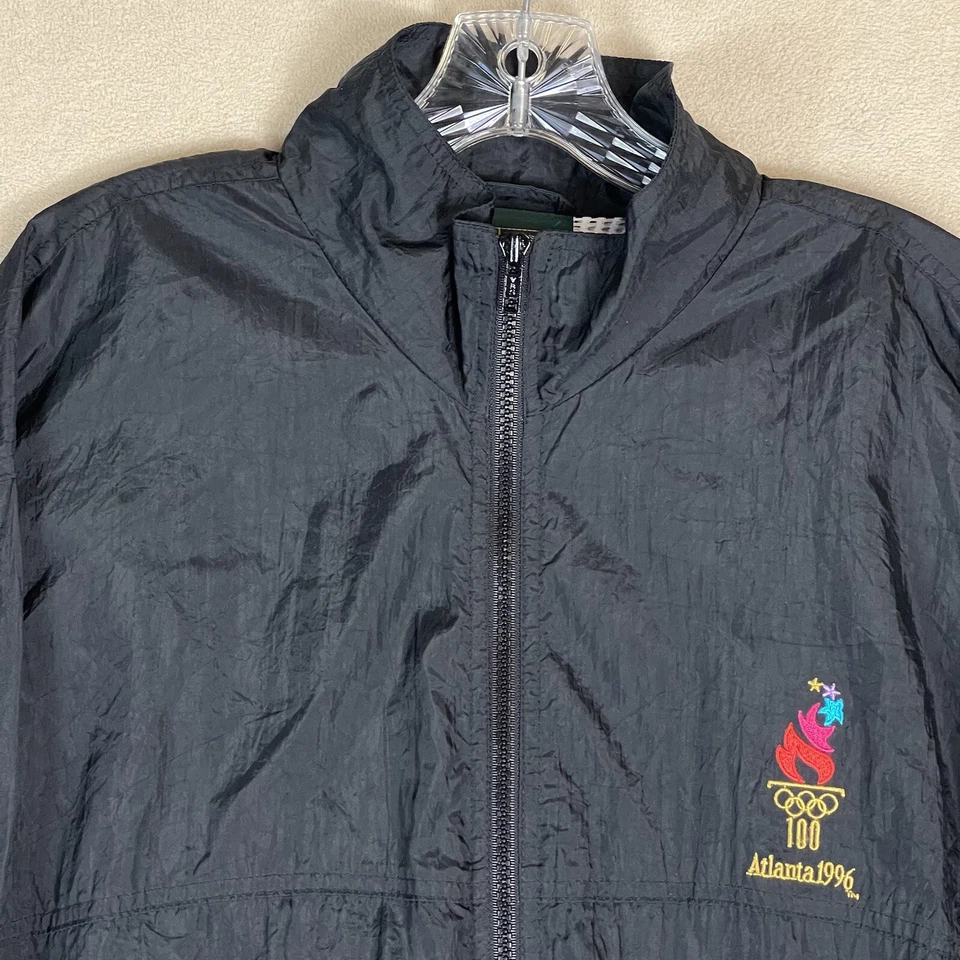 速比涛夹克男式大号黑色1996年亚特兰大奥运会系列风衣 — 第 2/4 张图片