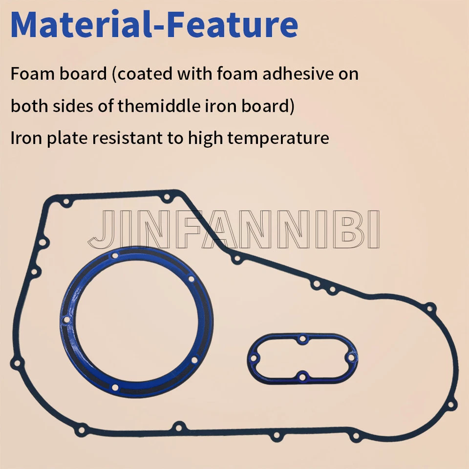 Kit de sellado de junta de cubierta de embrague para Harley Softail Dyna Fat Boy 1994-2006 FXD FLST Foto 4 de 4