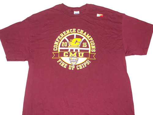 Central Michigan Chippewas 2015 MAC Conference Basketball Champs T-Shirt New! LG