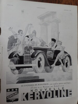 KERVOLINE von René VINCENT + DEVILLE + SANKA Pub Papier ILLUSTRATION 1933 Kragen