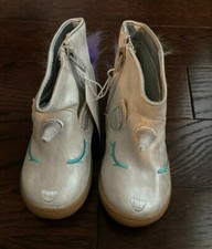 NWT Cat and Jack Silver, Turquoise, Purple and Lime Unicorn Boots, Sz Toddler 7