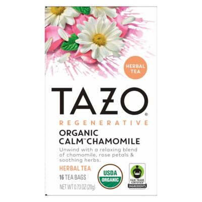 TAZO Regenerative Calm Chamomile Herbal 16 Tea Bags Caffeine-Free Blend