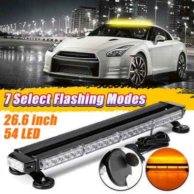 54 LED Auto Frontblitzer Blitzlicht Warnleuchte Strobe Licht 12V Gelb KFZ PKW - Bild 1 von 4