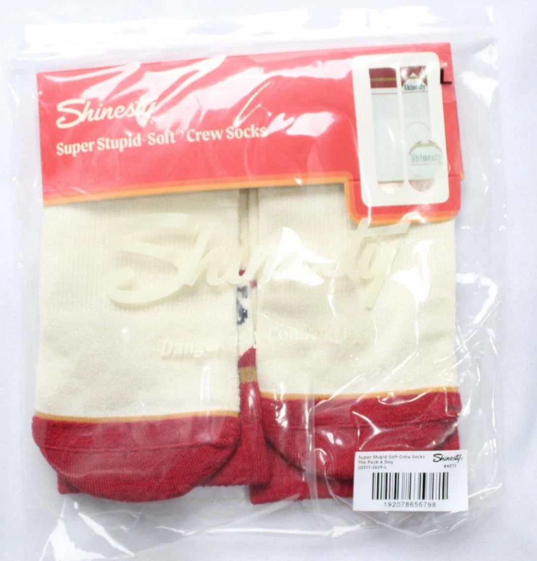 Shinesty Unisex Super Stupid Soft Ankle Socks BM7 Pack A Day Large NWT