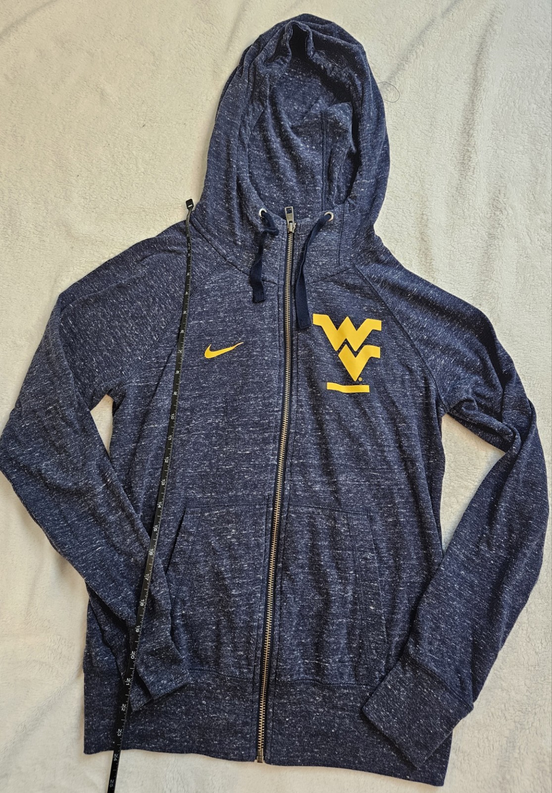 Nike West Virginia Mountaineers Full Zip Hoodie Women S Navy Speckle  WVU Gear
