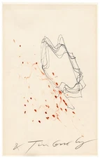 META-MATIC & JEAN TINGUELY Drawing, 1972. Signed
